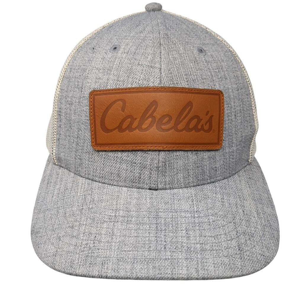 Cabela's Snapback Trucker Hat Gray One Size Adjustable Mesh Back 6 Panel Local